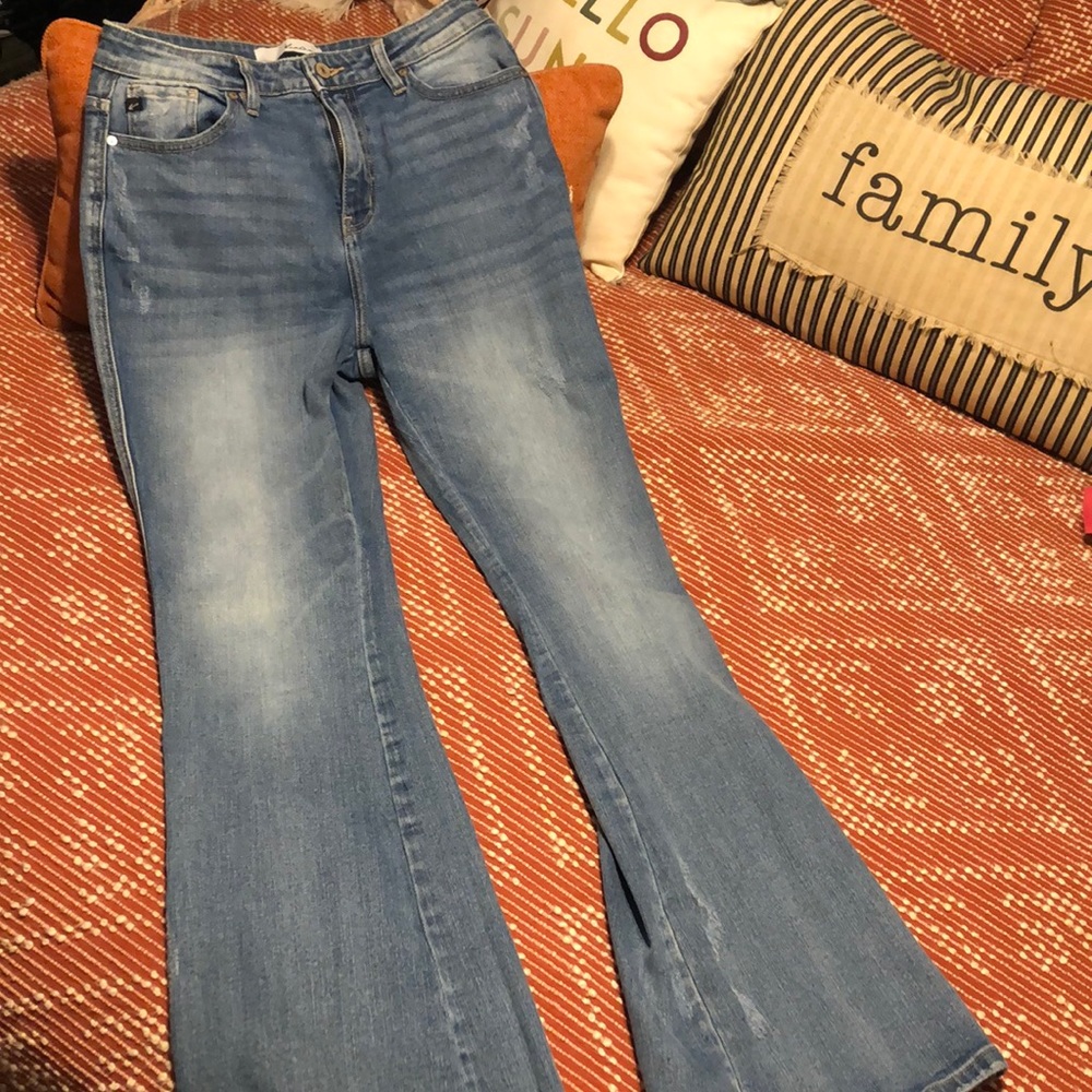 KanCan Blue Flare & Wide Leg Jeans